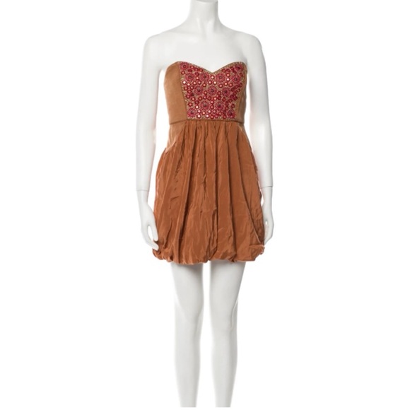 Tibi Beaded Strapless Mini Dress 2 - Picture 5 of 15